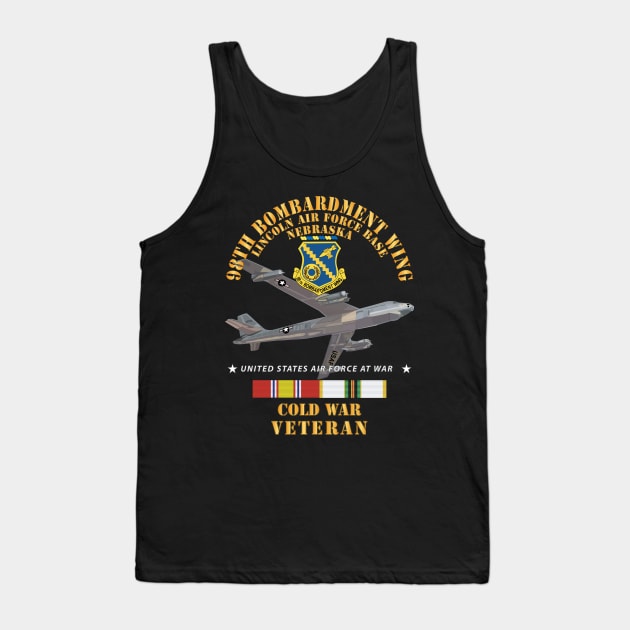 USAF - 98th Bombardment Wing - Lincoln Air Force Base, Nebraska - Cold War Vet w B-47 COLD SVC X 300 Tank Top by twix123844